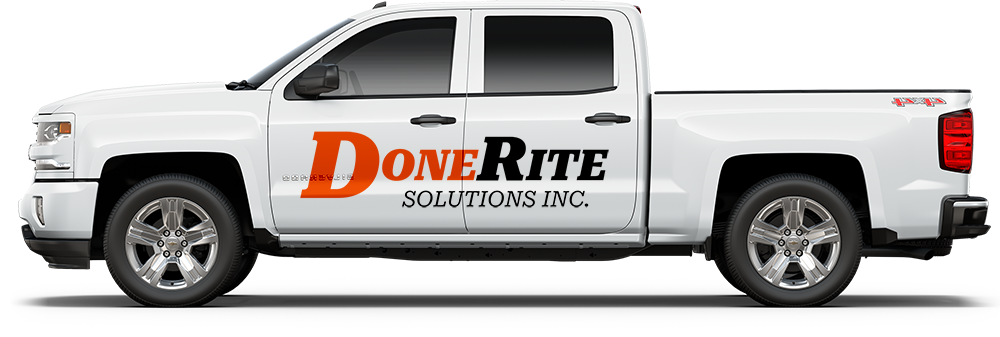 DoneRite waterproofing - foundation repair work truck